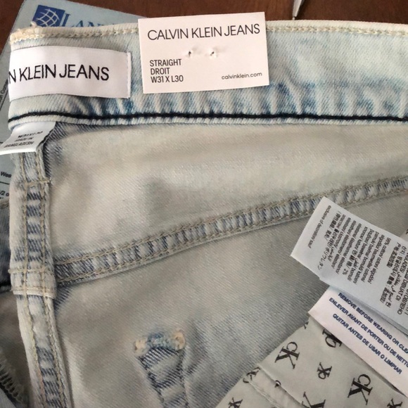 NWT CALVIN KLEIN Straight Jeans ( men) size 31x30 - Picture 6 of 10